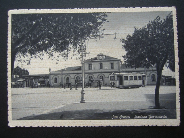 Puglia : San Severo (Fg) Stazione Ferroviaria Viaggiata  Anno 1954  Molto Bella