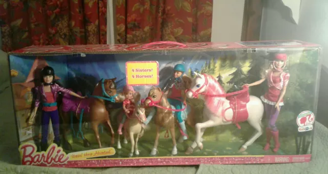 BARBIE AND HER Sisters In A Pony Tale Horse Adventure Playset