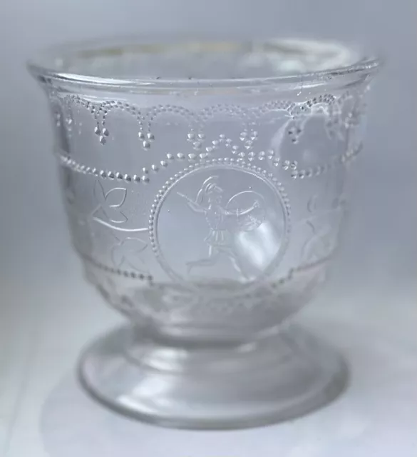Antique Sandwich Glass Open Sugar Bowl ‘Minerva’ Pattern 1870s