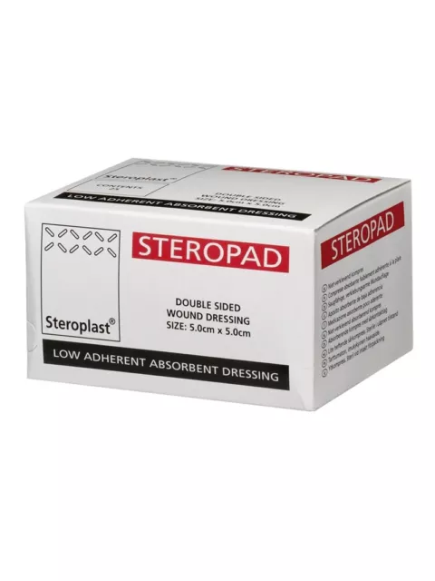 10 x Low Adherent Dressing Pad Double Sided - 5cm x 5cm- Steropad - NHS Quality