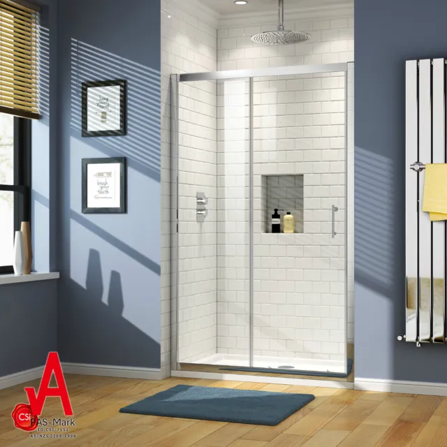 Adjustable Framed Shower Screen Sliding Shower Door Enclosure 1000-1700mm