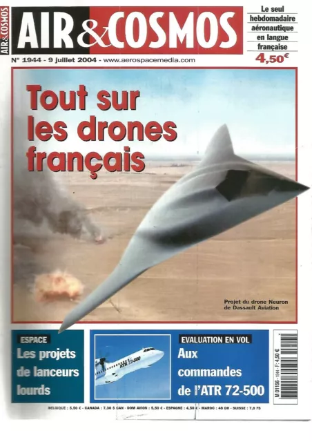 Air & Cosmos N°1944 Plan De Vol Drones Francais / Atr 72-500 / Mirage 2000 D