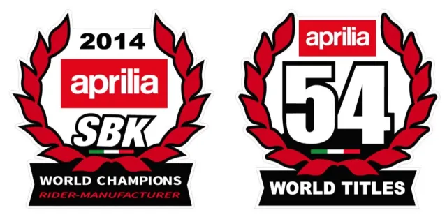 Adesivi decalcomanie TP 2014 World Super Bike Champions per Aprilia