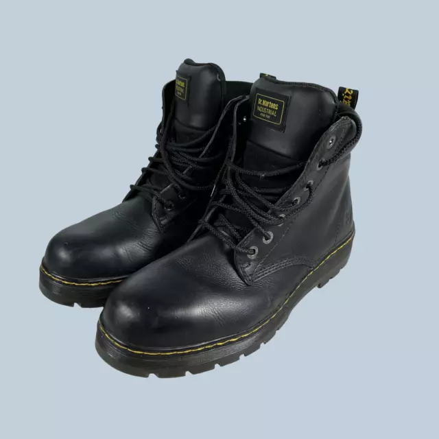 Doc Dr Martens AirWair Industrial Steel Toe Work Safety Boots - Mens 13 - Black