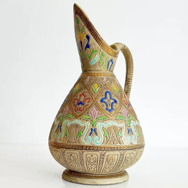 Aiguière grès terre d'Egypte Sarreguemines Orientalisme début XXe Perlam XIXe