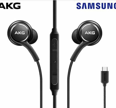 CUFFIE STEREO Nero USB Tipo-C AKG AURICOLARI GALAXY S20/S21 ULTRA/nota 10/20 
