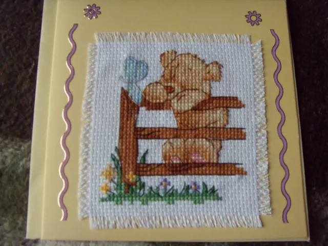 Hand Stitched Cross Stitch Card 5.1