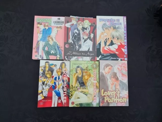 6x Yaoi BL boyslove Manga Set Einzelbände Aus Mangasammlung, Guter Zustand