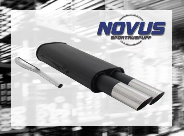 NOVUS Sportauspuff Gruppe N ESD 2x 76 mm MS-Design für VW Passat Typ 35i