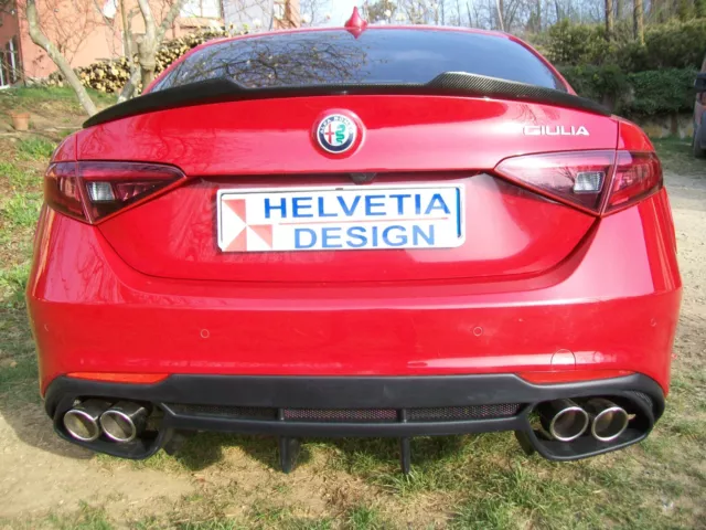 Spoiler, Alettone  Alfa Romeo Giulia Style Quadrifoglio  In Fibra Di  Carbonio