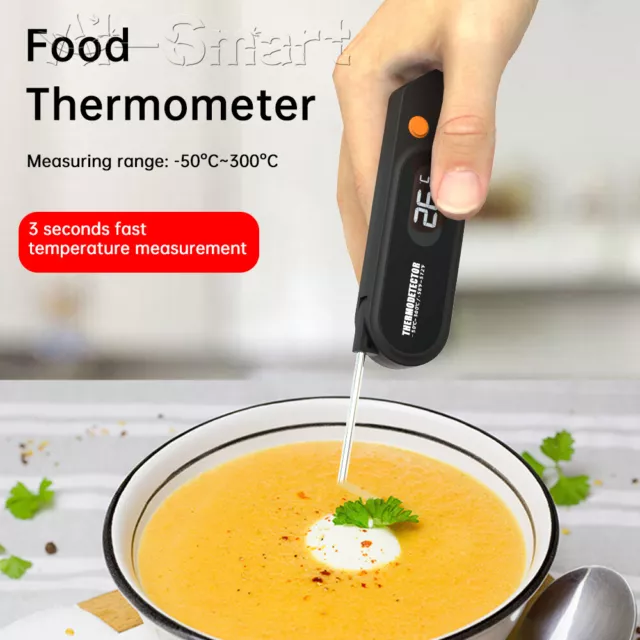 Instant Read Meat Thermometer Digital LCD Cooking BBQ Food Temperature Measuring