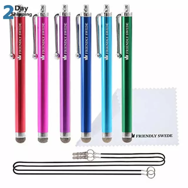 The Friendly Swede Bundle of 6 Micro-Knit Hybrid Fiber Tip Universal Capacitive 2