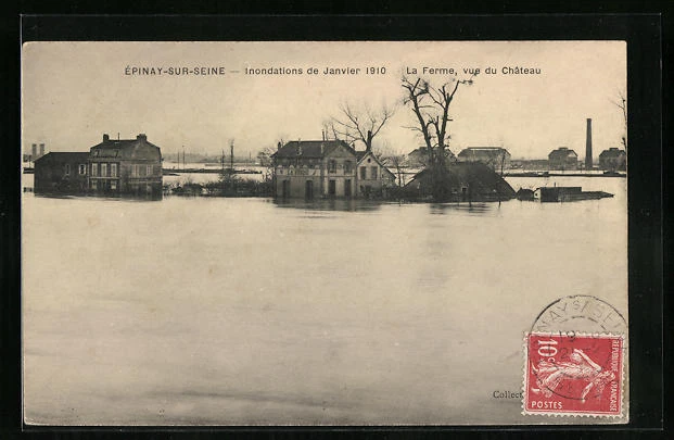 Cartes Postales Paris Inondations De Janvier 1910 Gare St Lazare Vue De La Rue De L Arcade 0036492756