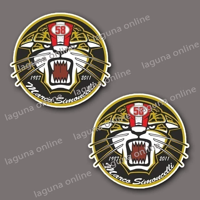 MARCO SIMONCELLI Adesivo Auto - #58 MotoGP Numero 58 Insegna - Foto 10