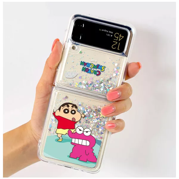 Crayon Shin-chan Chocobi Dino Glitter Case for Galaxy Z Flip4 Z Flip3