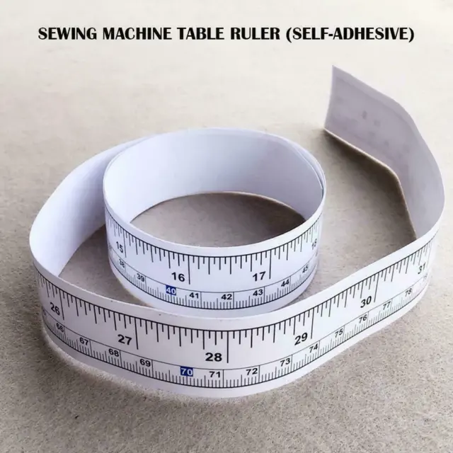 Self Adhesive Metric Measure Tape Vinyl Ruler For Sewing Machine Sticker New5