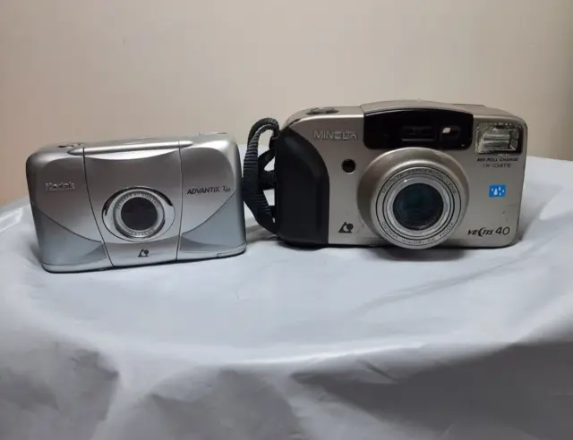 Lot of 2 Cameras - Minolta VE Tis 40 - Advantix T60 Cameras