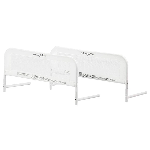 Dream On Me Lightweight Mesh Security Adjustable Bed Small (Pack of 2), White