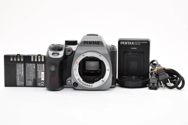 PENTAX K-70 CAMERA Body Silky Silver Shutter Count 11328 Good