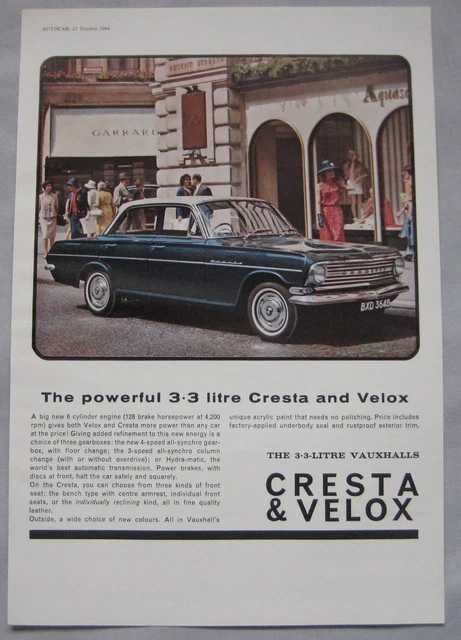 1964 Vauxhall Cresta & Velox Original advert