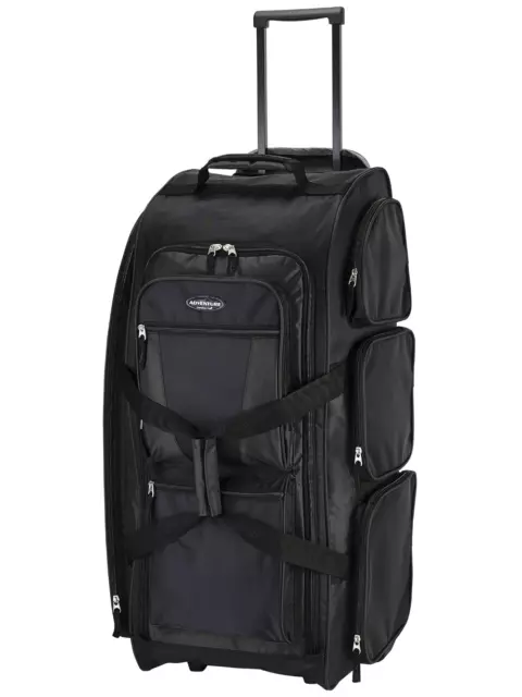 Travelers Club 30" Rolling Multi-pocket Upright Duffel - Black