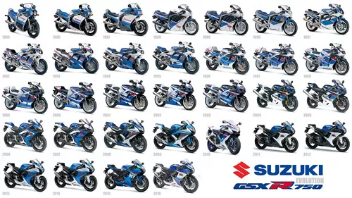 Suzuki Gsxr 750 Collection Range Motorcycle Vintage Poster Brochure Advert A3