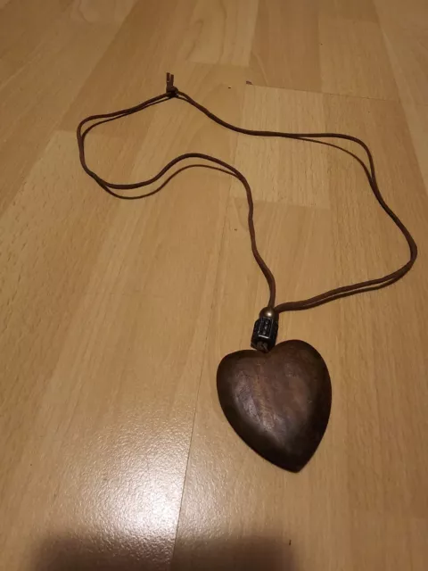 Herzhänger ,Hängedeko Herz  9 cm groß Herz Holz Kette
