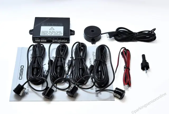 CISBO 18Mm Detachable Rear Reverse Parking Sensor 4 Sensors Kit Audio Buzzer Kit