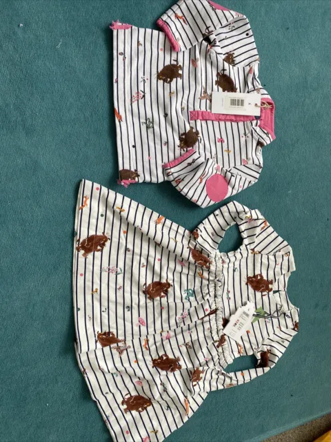 Pacchetto ragazze Joule età 3 anni 2-3 anni abito e maglione The Gruffalo nuovo con etichette