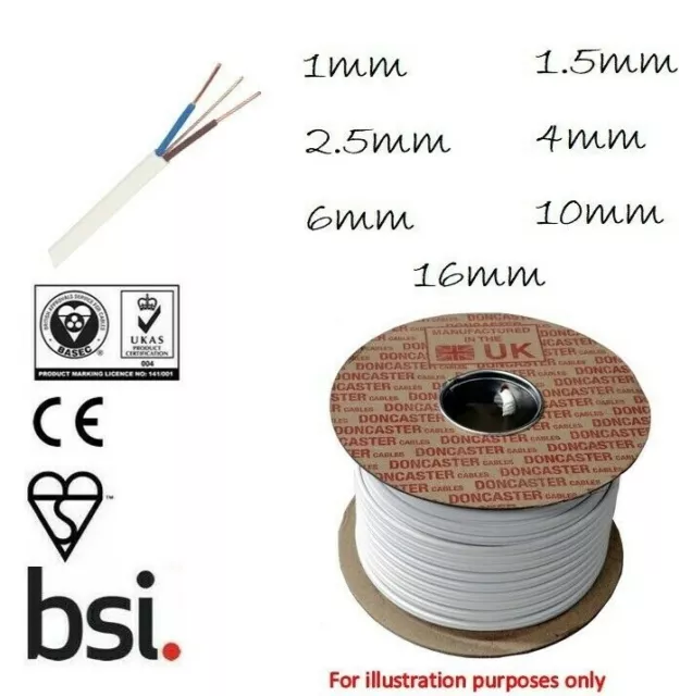 LSF Twin & Earth 1mm 1.5mm 2.5mm Quality Electrical Cable Wire Cut To Size 6242Y
