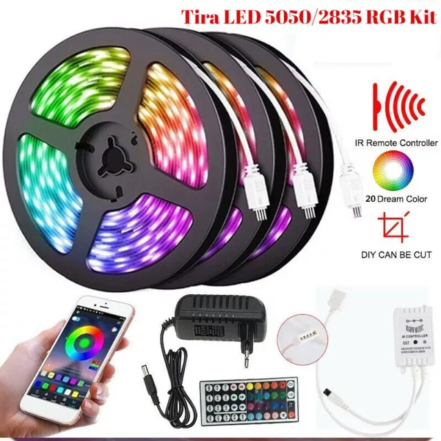 TIRA DE LUCES LED RGB luz adhesiva Strip USB Decoración 5M TV Mando  Multicolor EUR 11,99 - PicClick FR