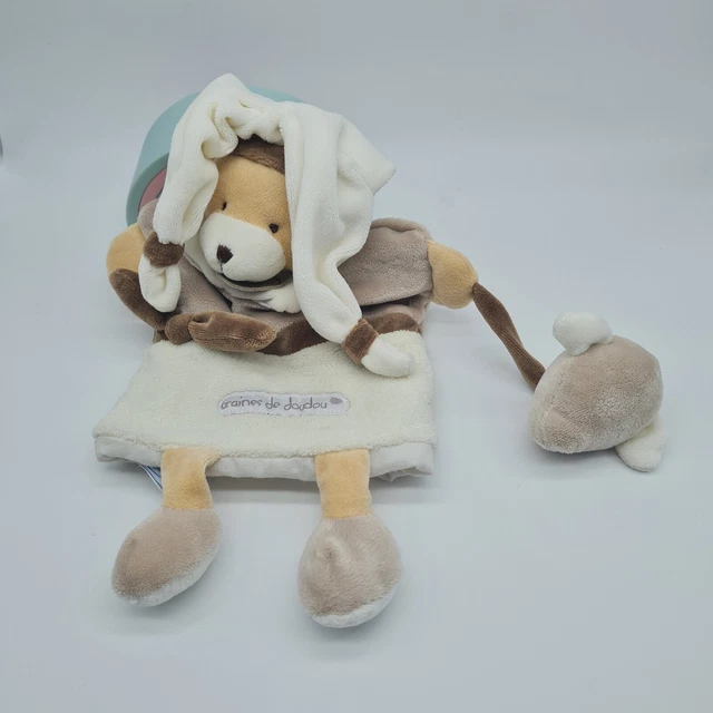 50 - Graine De Doudou Et Compagnie Plat Marionnette Beige Marron Blanc Neuf