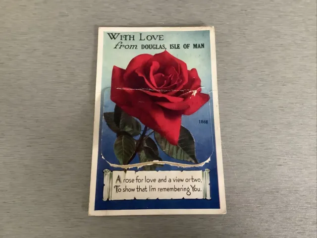 Valentinstag Versand Neuheit Postkarte mit Liebe von Douglas IOM 12 Miniansichten