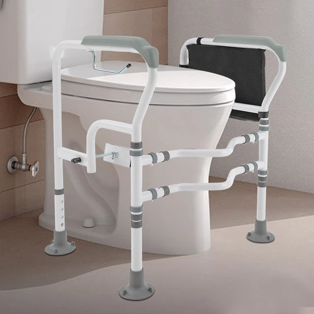 FOLDABLE TOILET FRAME Support Standing Aid Safety Grab Handle Elderly