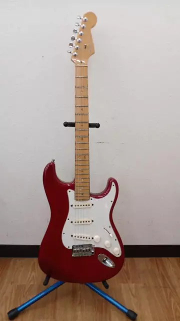 Fender USA Electric Guitar American Deluxe Stratocaster Red W/Hard Case Strap