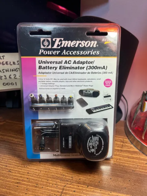 Emerson Power Accessories AV3606 Universal AC Adaptor “NEW in PACKAGE”