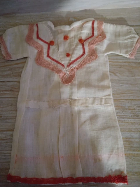 Exceptionnelle robe ancienne du XIXe de poupée ancienne Jumeau ou autre
