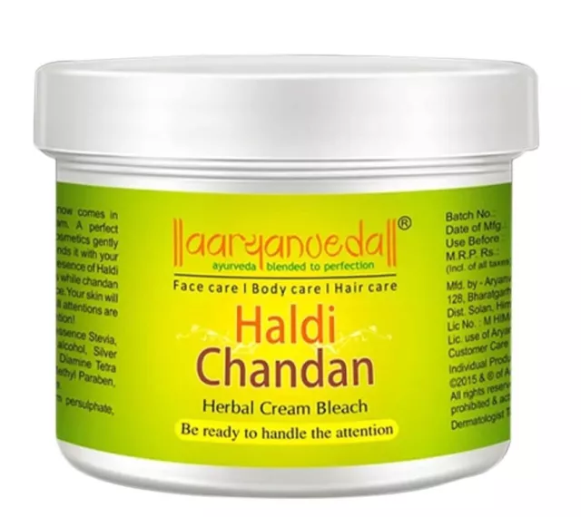 Aryanveda Herbals Haldi Chandan Crème décolorante pour tous les types de...