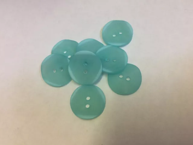 Turquoise Marbled Two Holed Buttons 18 mm