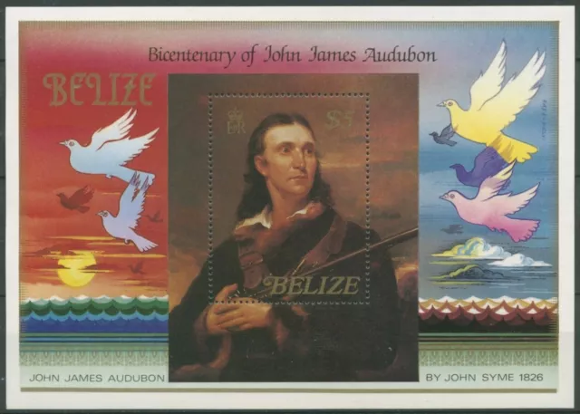 Belize 1985 200. Geburtstag von James Audubon Block 22 postfrisch (C71060)