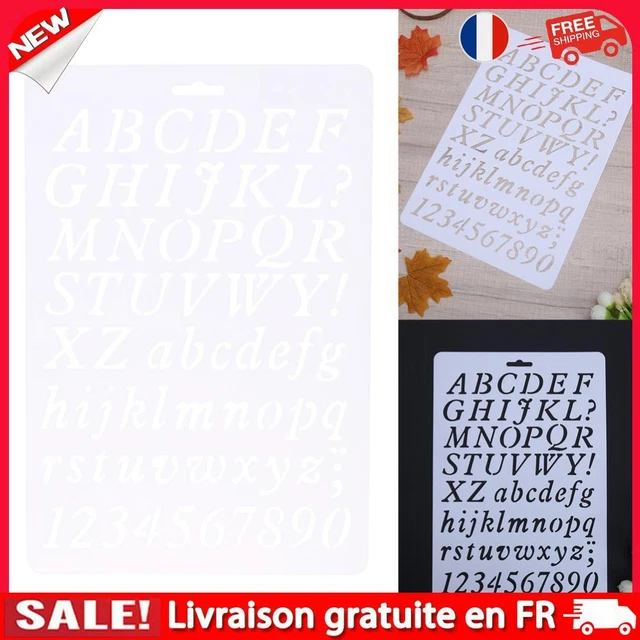 Pochoir CSP P-1600 - Lettres Et Chiffres De 30 Mm, En Plastique Transparent