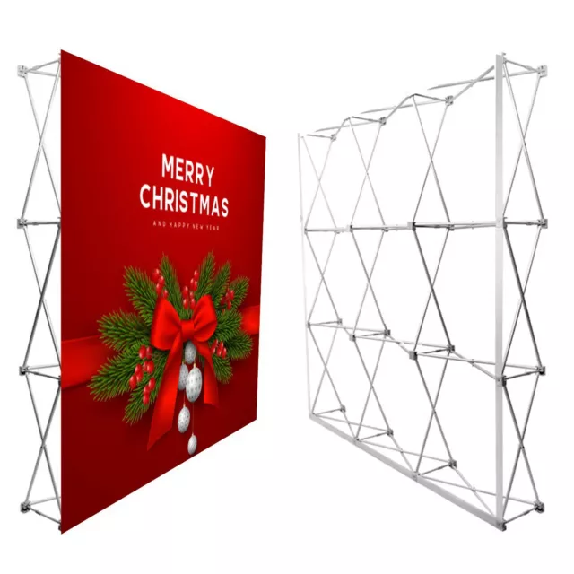 8'x8 'Fabric Pop Up Display Stand  for Trade Show Backdrop Booth Display Stand