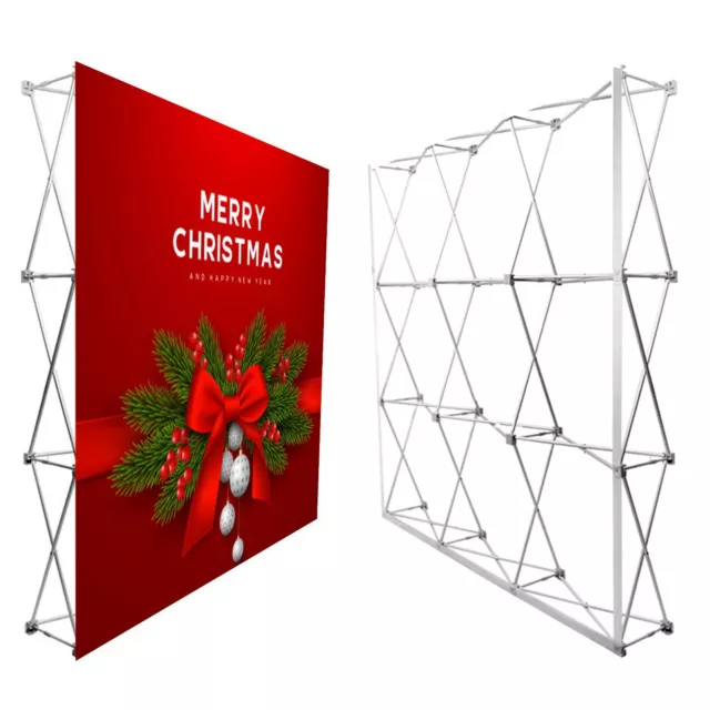 8'x8 'Fabric Pop Up Display Stand for Trade Show Backdrop Booth Display Stand 8'x8 'Fabric Pop Up Display Stand for Trade Show Backdrop Booth Display Stand