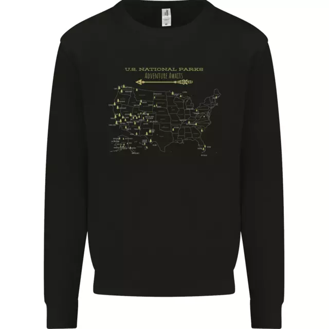 Felpa maglione da uomo US National Parks Escursionismo Trekking Walking