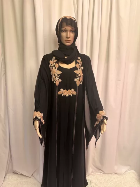 Abito lungo moderno Royal Dubai Kaftan Abaya Farasha maxi 3