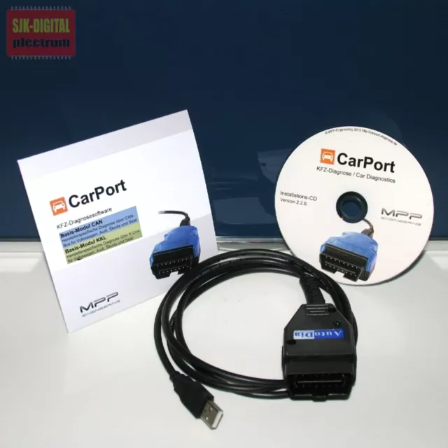 OBD USB K+CAN UDS Diagnose Interface für VW AUDI SEAT SKODA + CarPort Software !