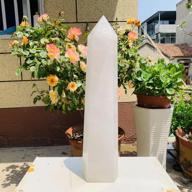 11.59LB Natural Clear Quartz Obelisk Quartz Cystal Point Wand Tower