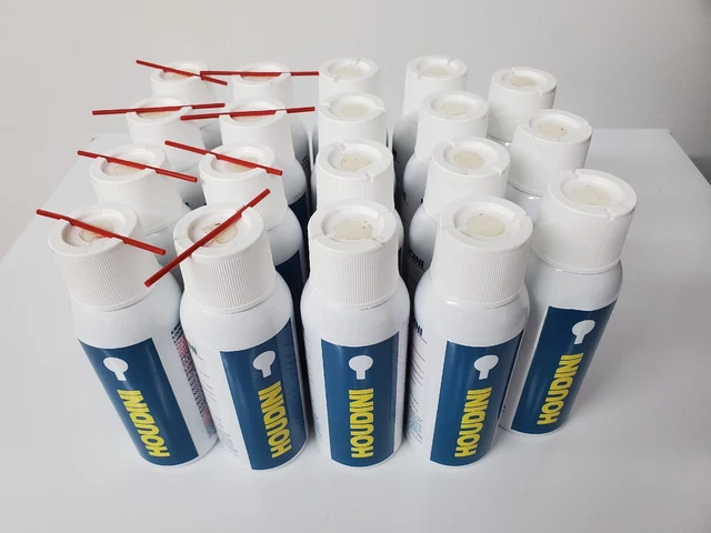 19x Lock Lube 4 Way Protexall Houdini 2.5 Oz. Note: Not All Have Straws