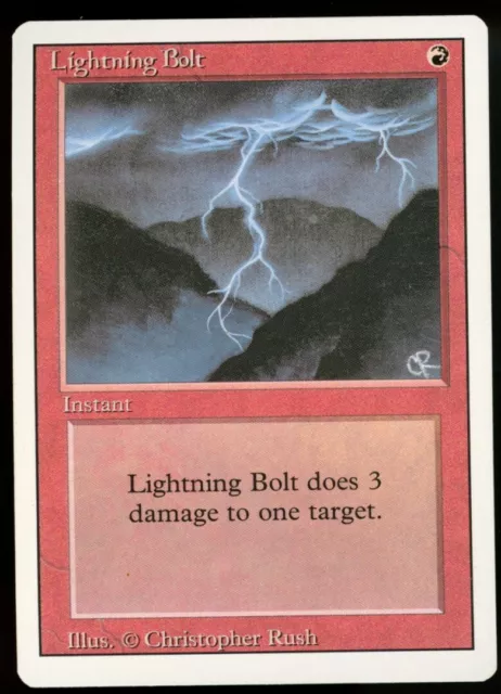 MTG Magic the Gathering  NM Lightning Bolt - Revised Edition 3RD VINTAGE