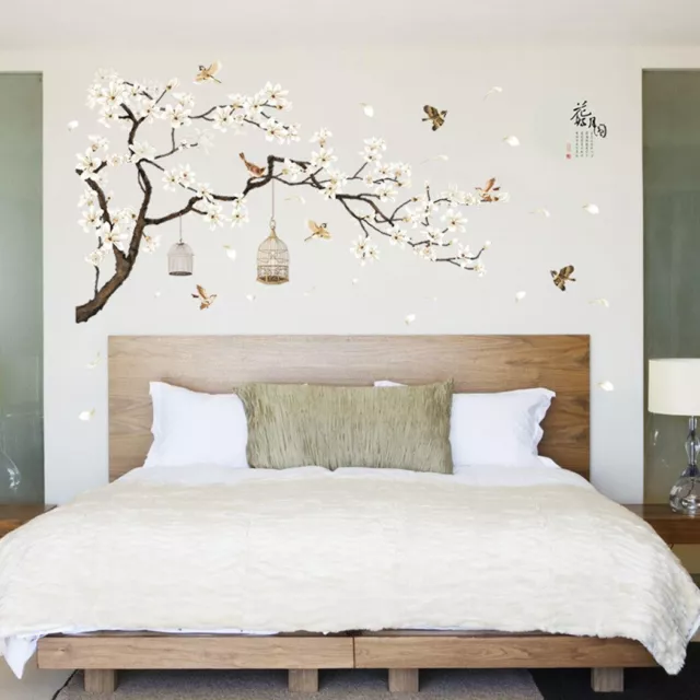 Bellissimo adesivo da parete albero da fiore per decorazione artistica camera fa